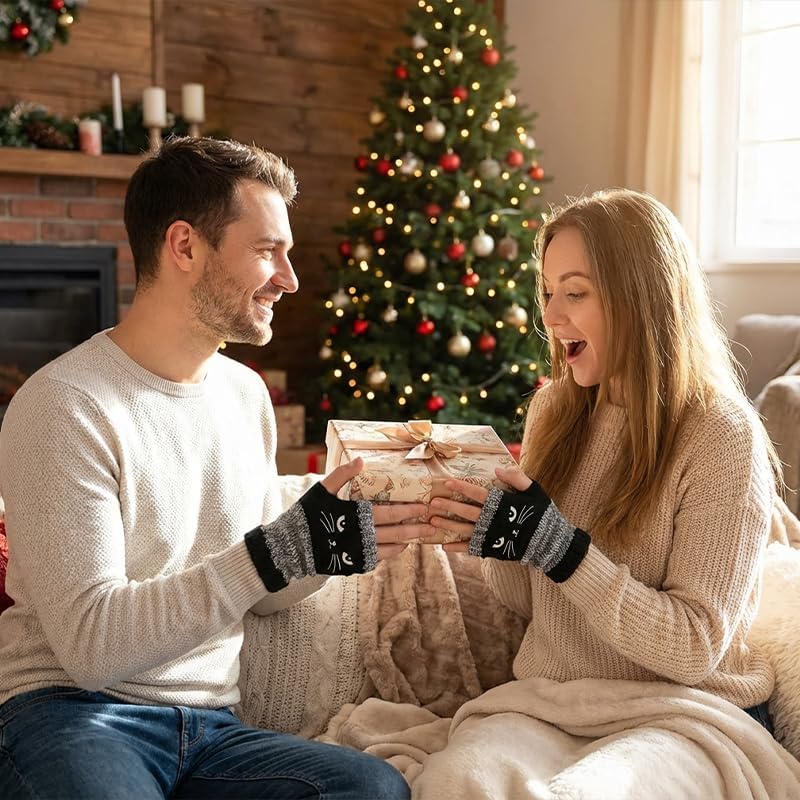 Cat Fingerless Gloves