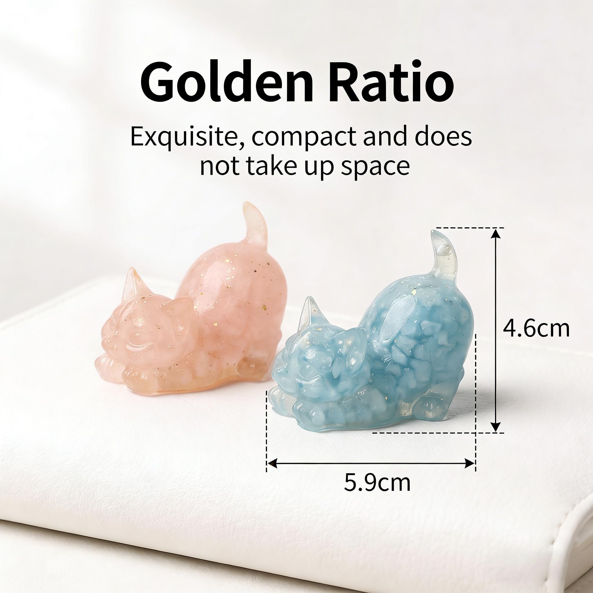 Natural Crystal Cat Figurines