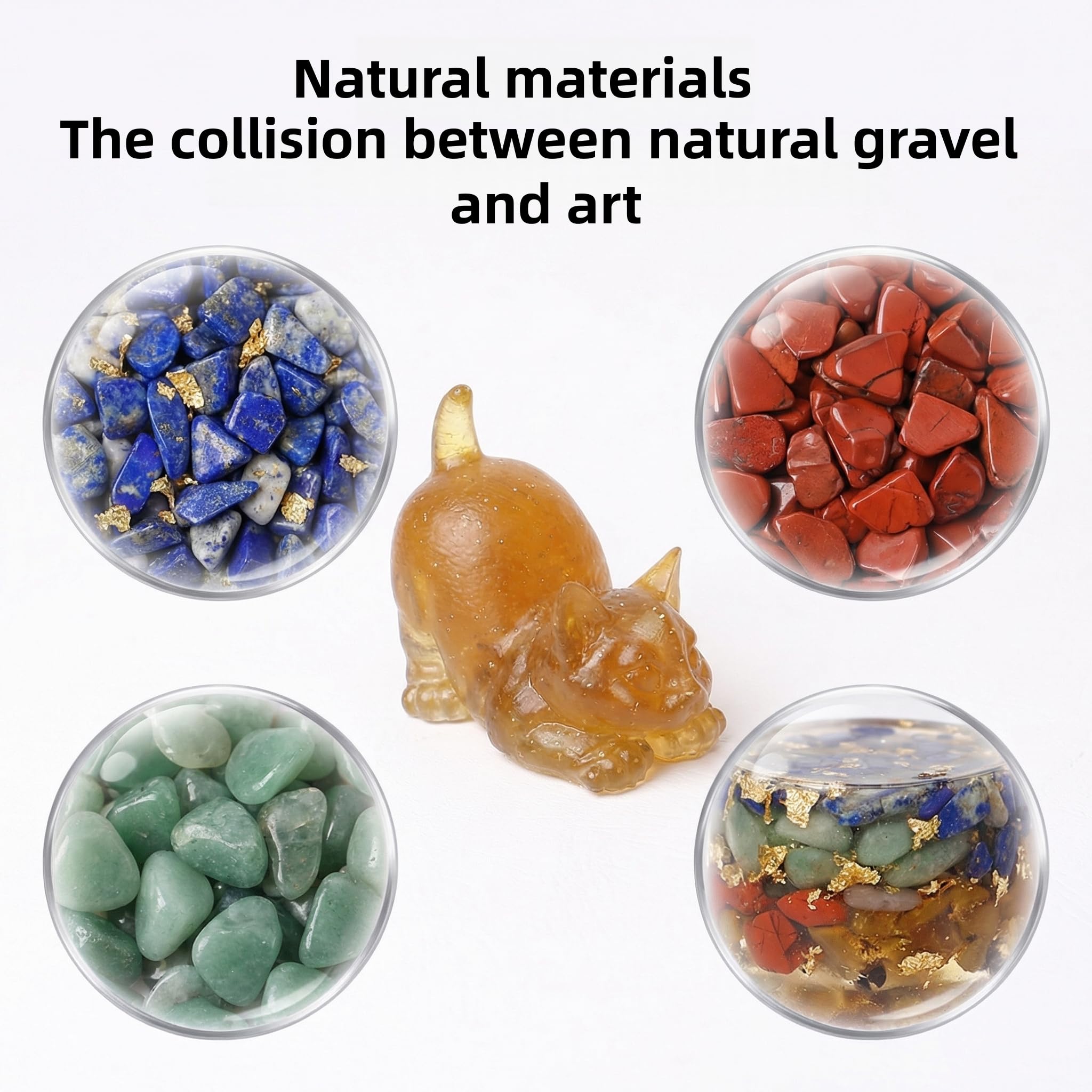 Natural Crystal Cat Figurines