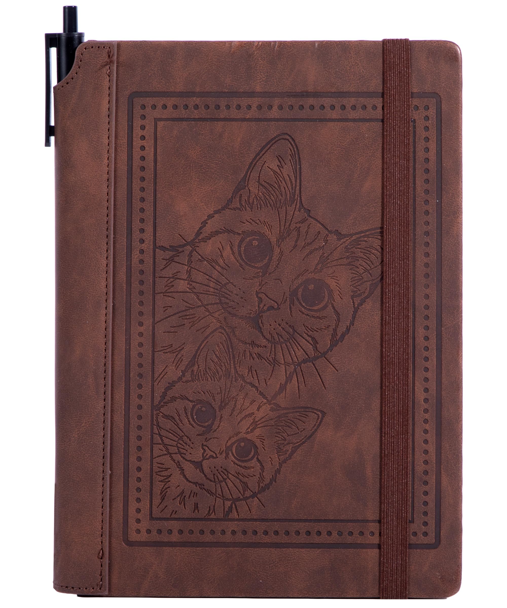 Debossed Cat Notebook Journal