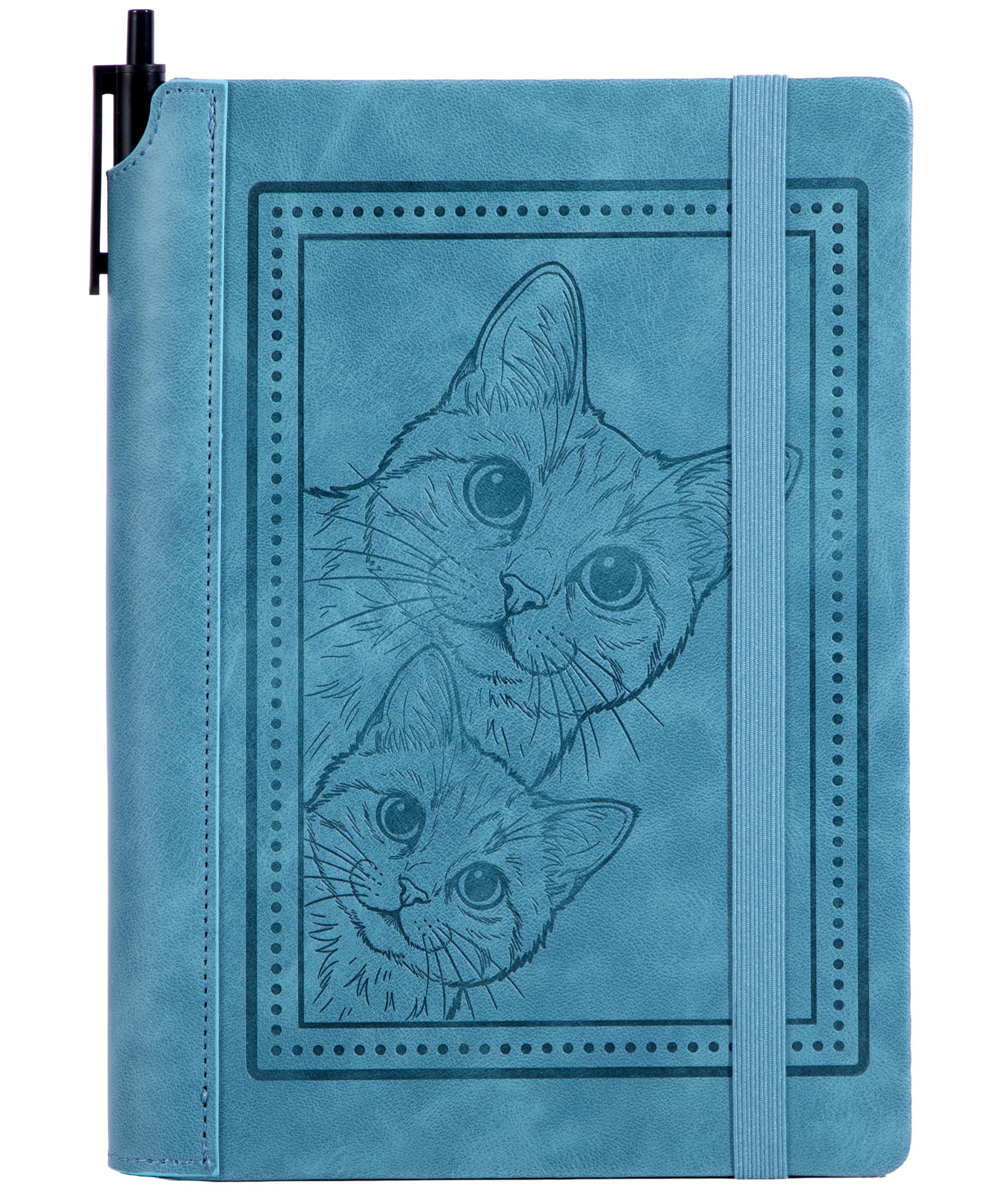 Debossed Cat Notebook Journal