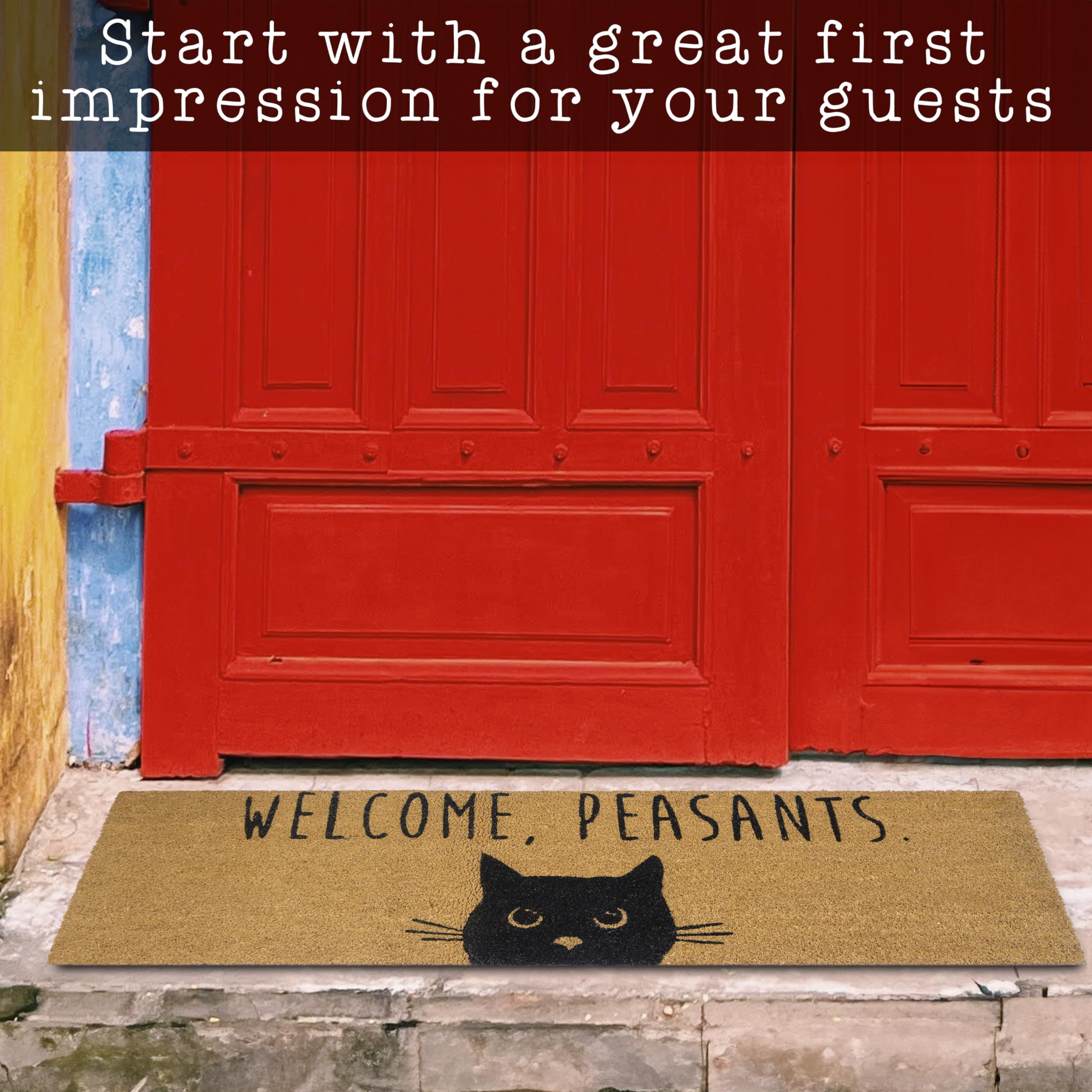 Welcome Peasants Cat Doormat