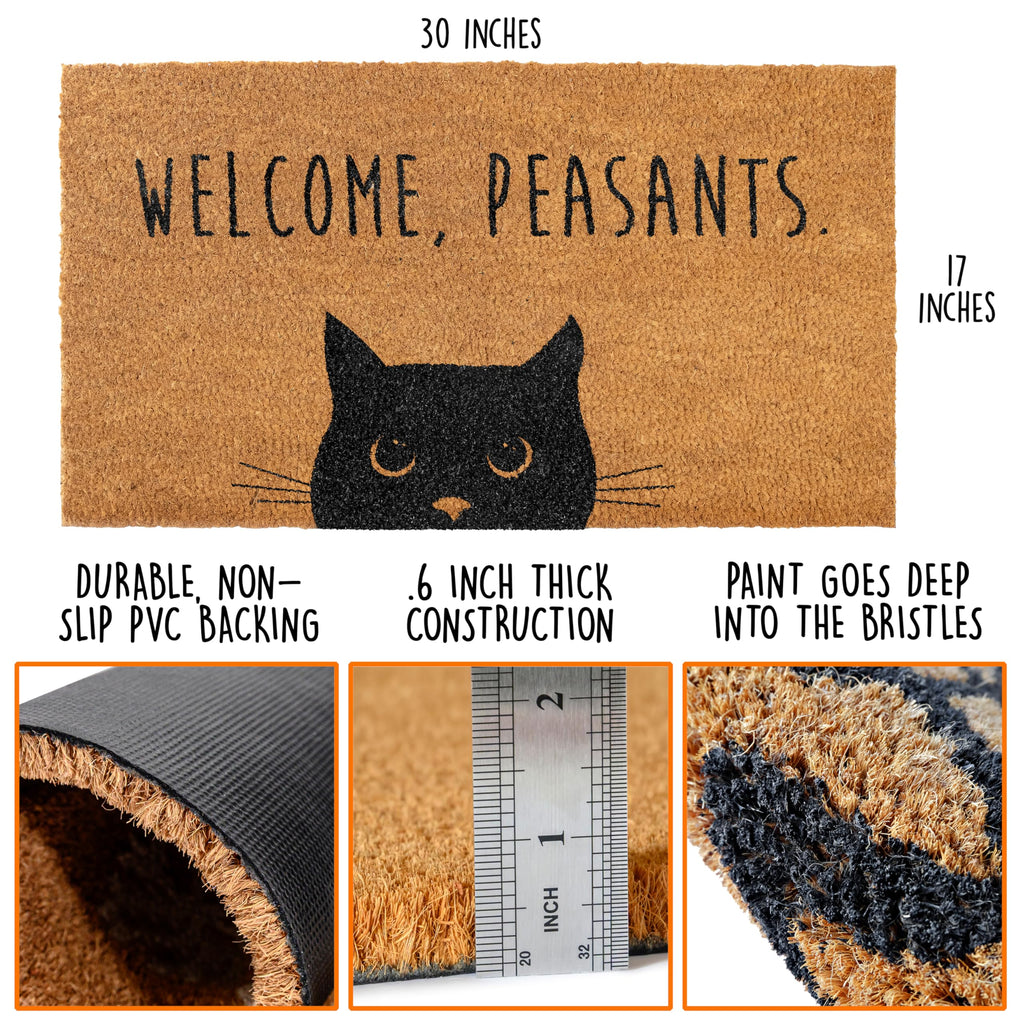Welcome Peasants Cat Doormat