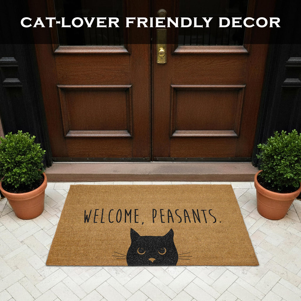 Welcome Peasants Cat Doormat