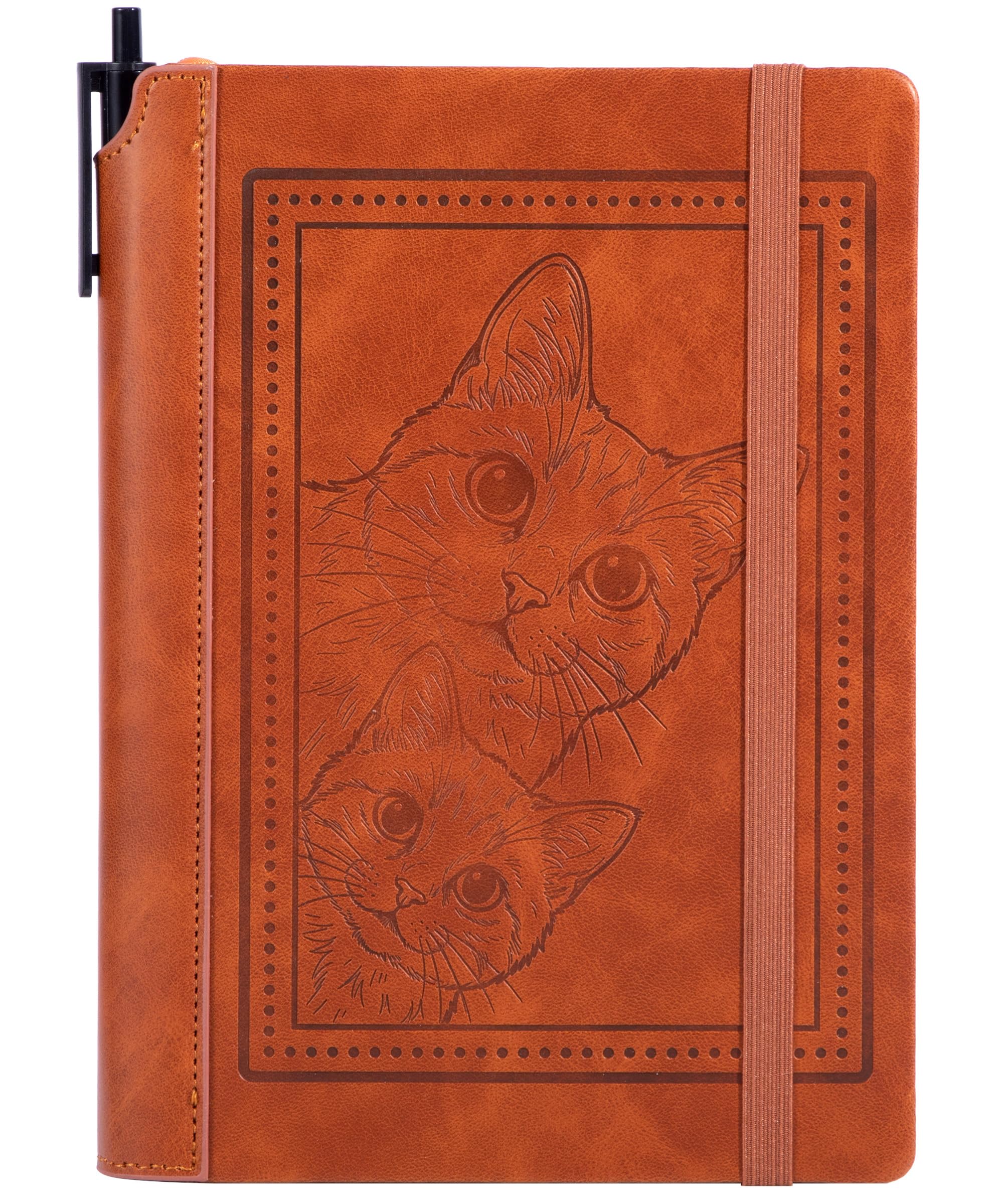 Debossed Cat Notebook Journal