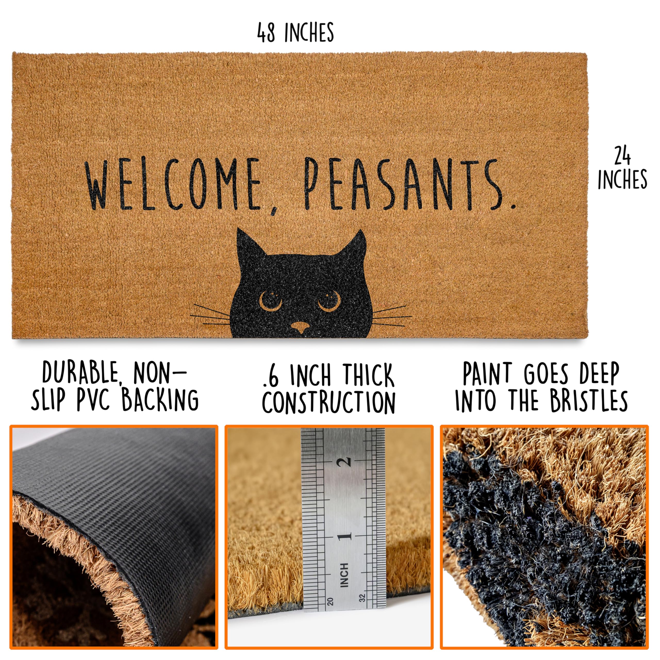 Welcome Peasants Cat Doormat
