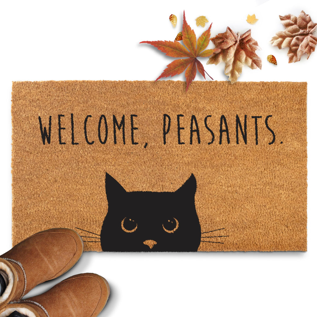 Welcome Peasants Cat Doormat