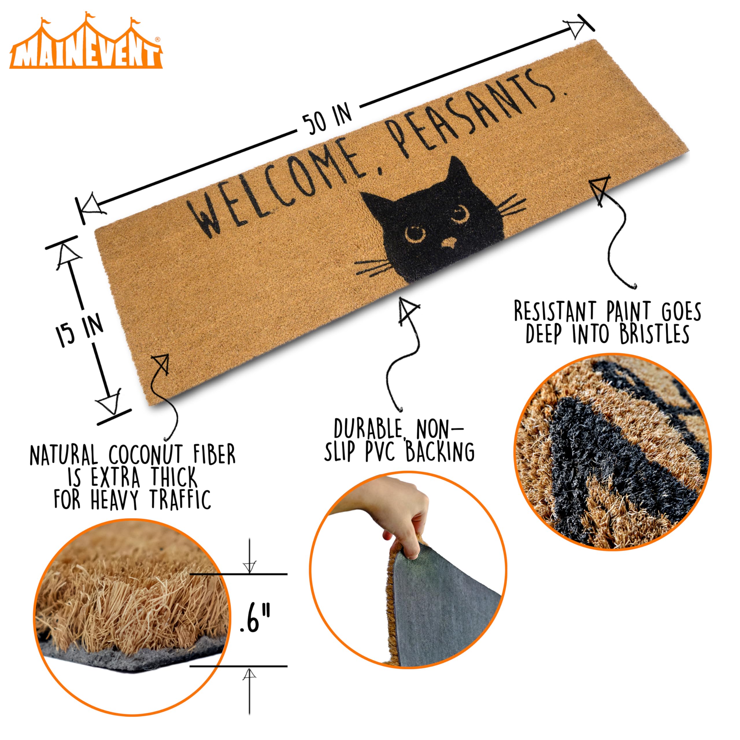 Welcome Peasants Cat Doormat