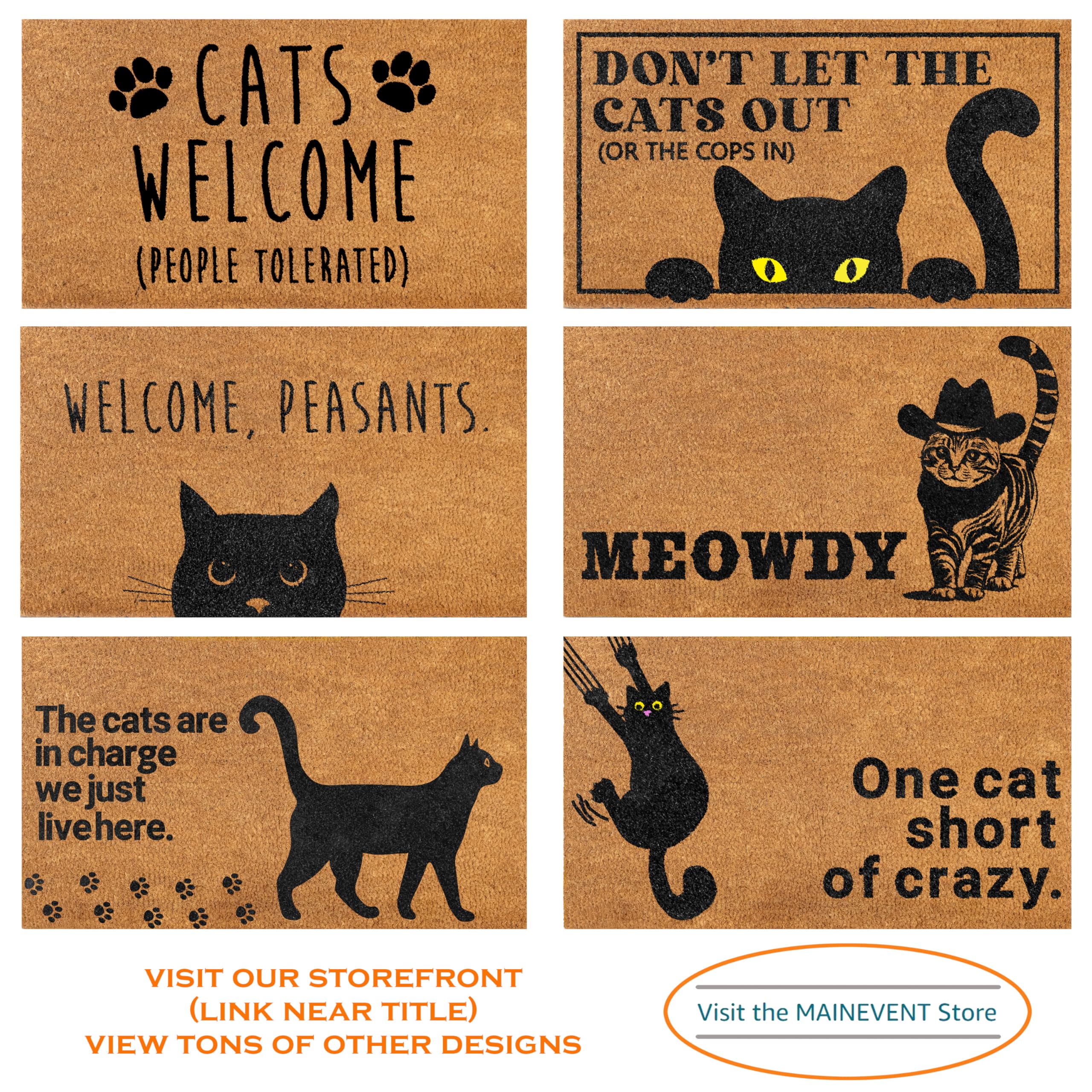 Welcome Peasants Cat Doormat
