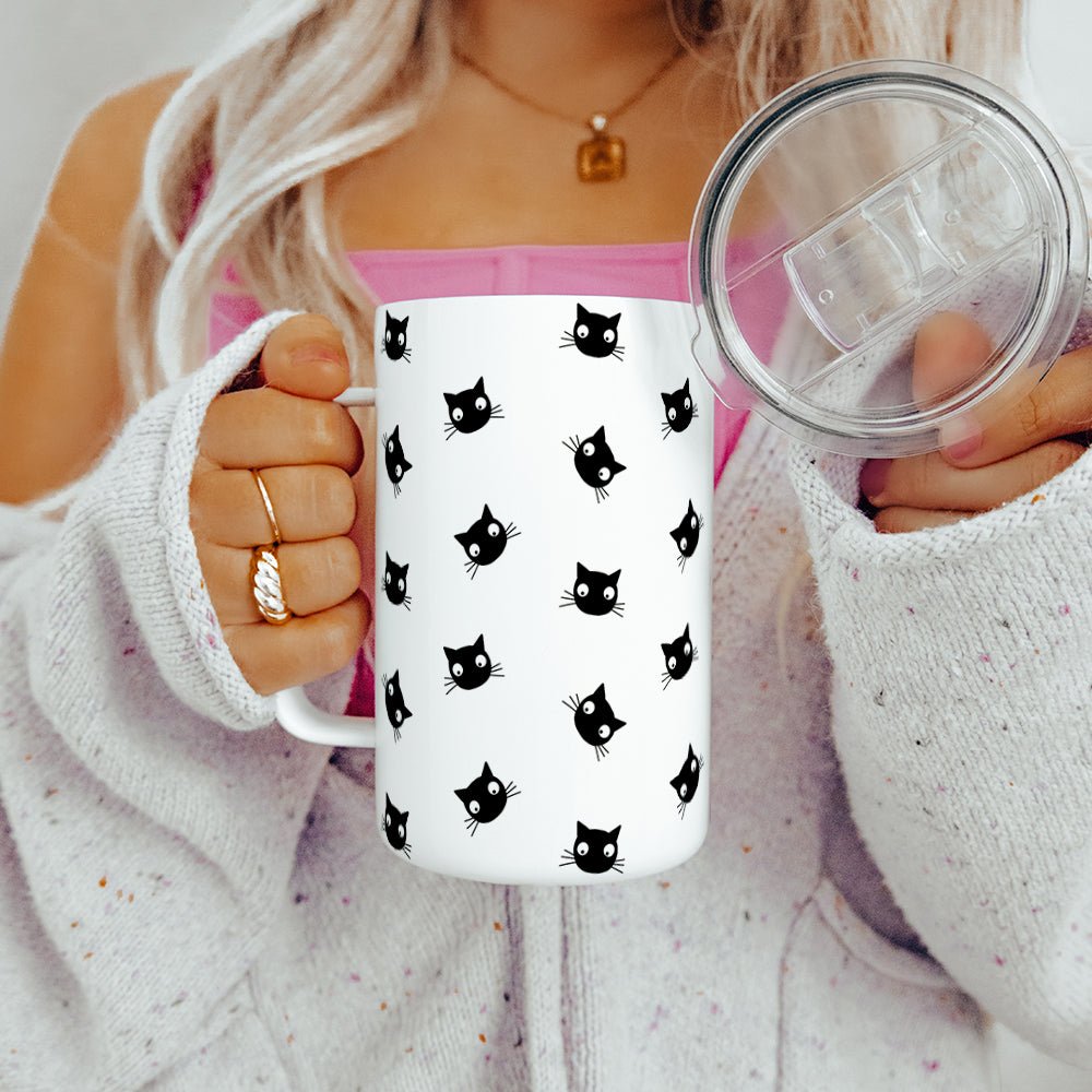Black Cat Insulated Travel Mug