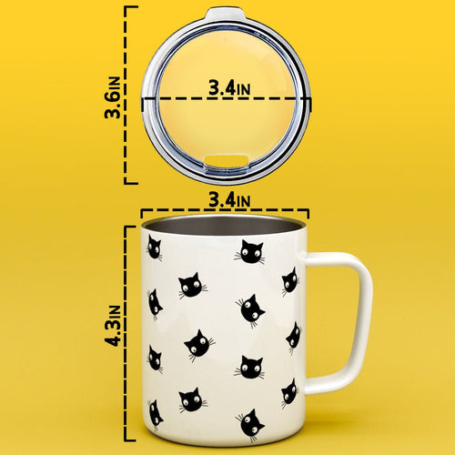 Black Cat Insulated Travel Mug