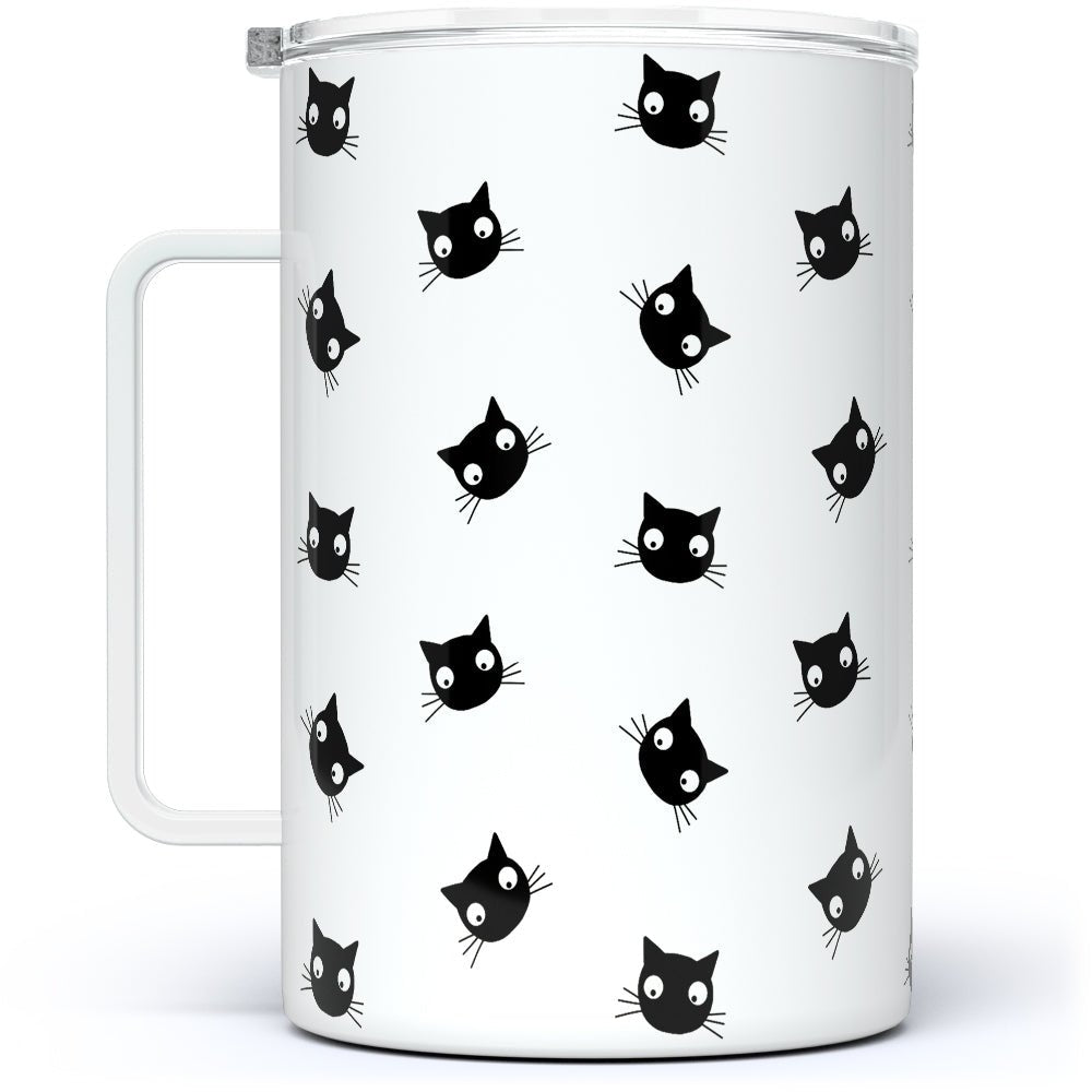 Black Cat Insulated Travel Mug