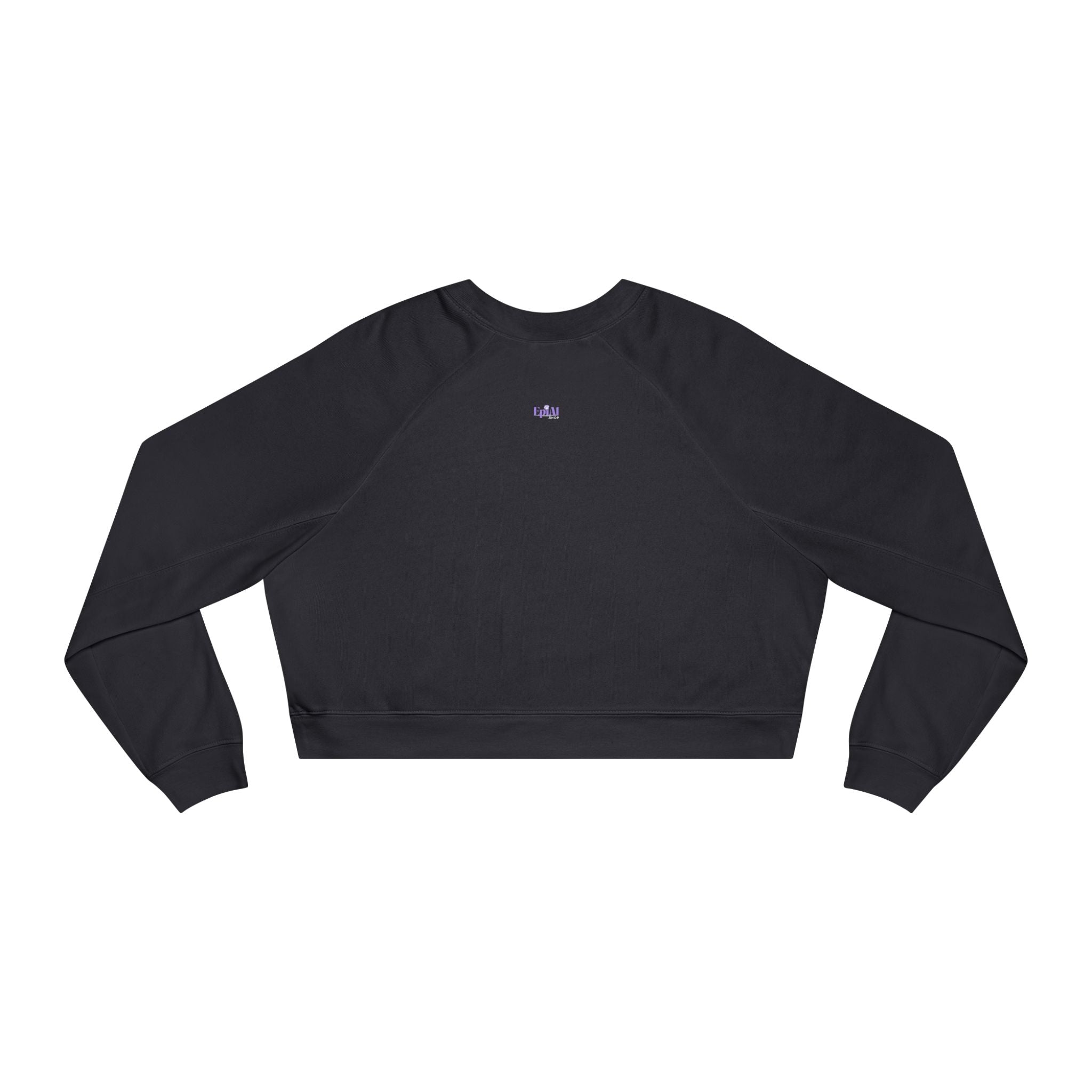 Ghost and Cat Cropped Fleece Pullover for Women
